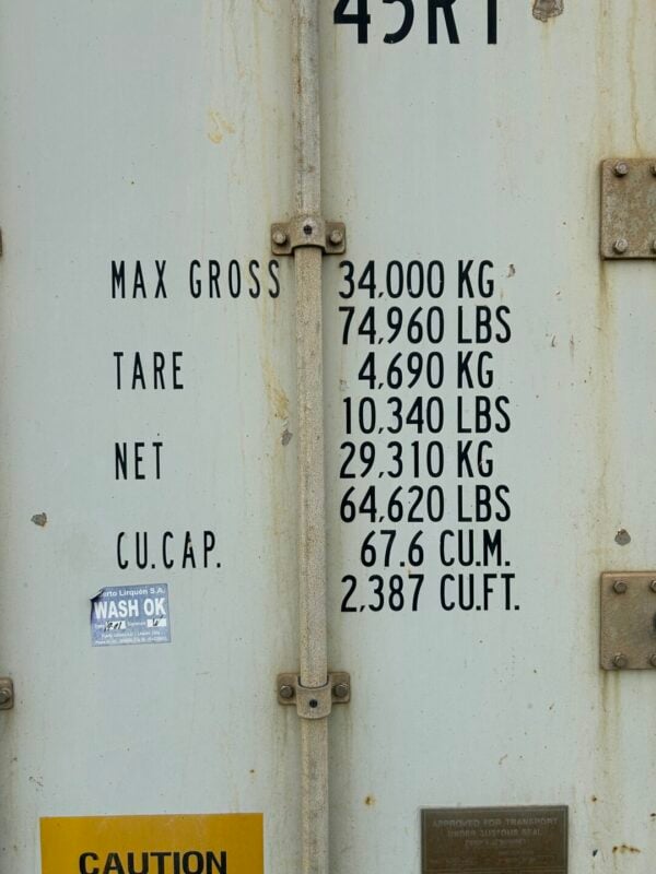 2009 40′ High Cube Refrigerated Storage Container CCR18756 - Image 3