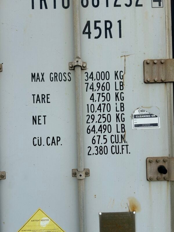 2009 40′ High Cube Refrigerated Storage Container CCR18757 - Image 3