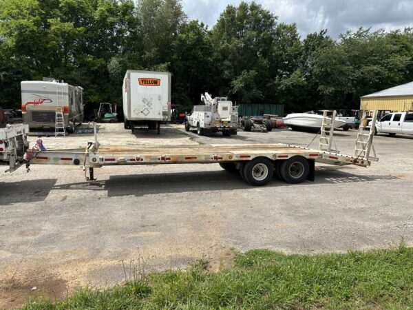 2002 Hooper T/A 10 Ton 24' Deckover Tagalong Equipment Trailer w/ Dove Tail MS00419