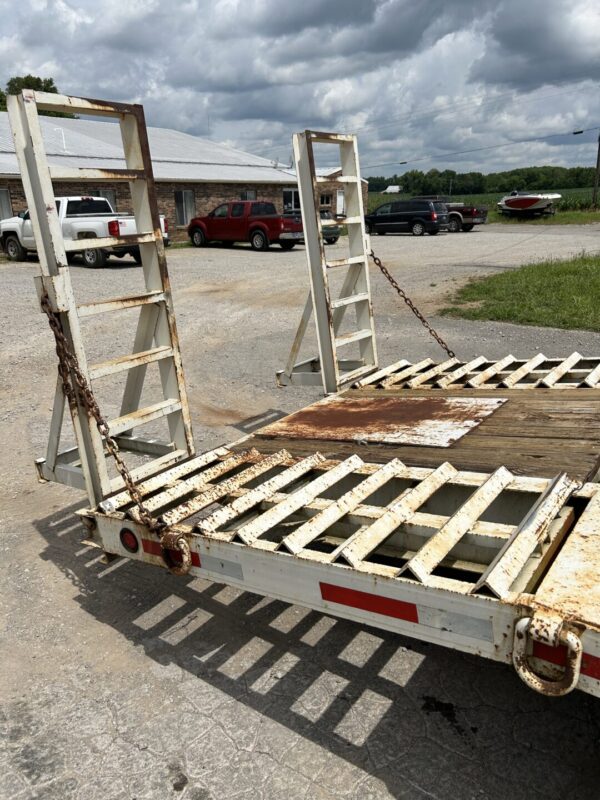 2002 Hooper T/A 10 Ton 24' Deckover Tagalong Equipment Trailer w/ Dove Tail MS00419 - Image 5