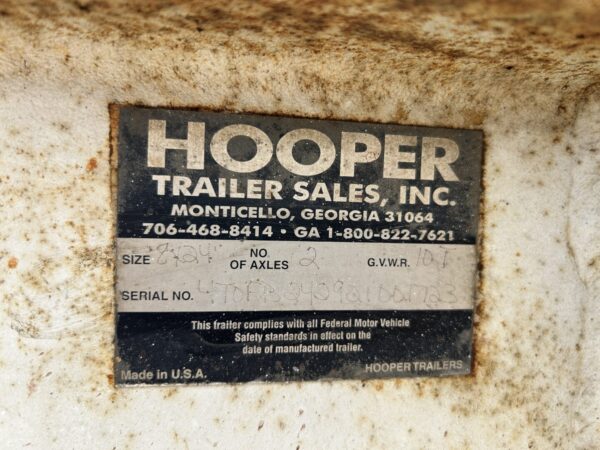 2002 Hooper T/A 10 Ton 24' Deckover Tagalong Equipment Trailer w/ Dove Tail MS00419 - Image 12
